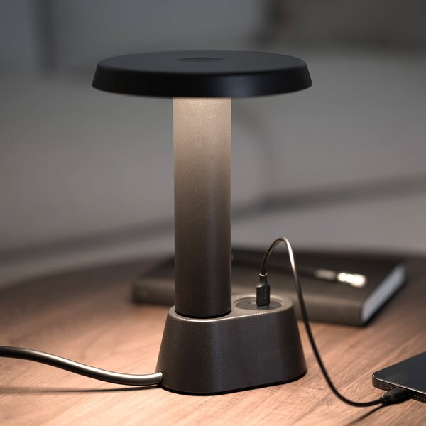 Asztali lámpa NOMAD COLLECTION, NOMAD LAMP 01, dimmable, Fekete, Nappali, Alumínium, Dizájn
