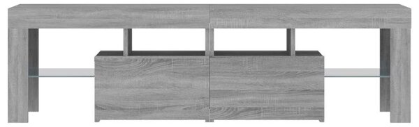 VidaXL TV-szekrény - Sonoma Szürke - 140cm - LED világítással