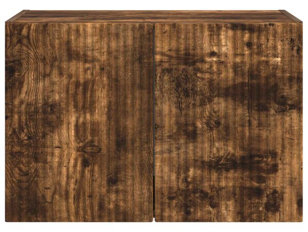 TV Fali Szekrény 59,5 x 31 x 40 cm Füstölt tölgy Szerelt Fa