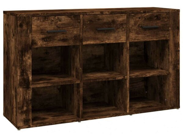 VidaXL füstös tölgyszínű szerelt fa tálalószekrény 100x30x59,5 cm
