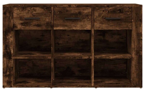 VidaXL füstös tölgyszínű szerelt fa tálalószekrény 100x30x59,5 cm