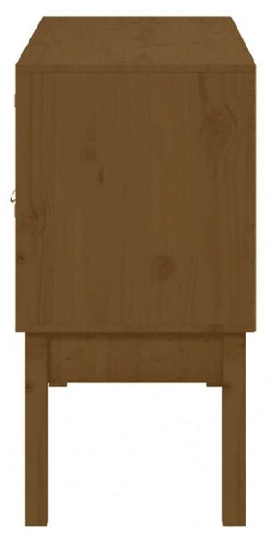 VidaXL Tálalószekrény - Tömör Fenyőfa - Mézbarna - 110x40x78 cm