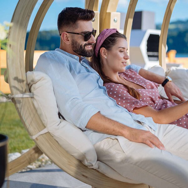 SwingPod XL Függőfotel - Állvánnyal - Krémszínű Párnával