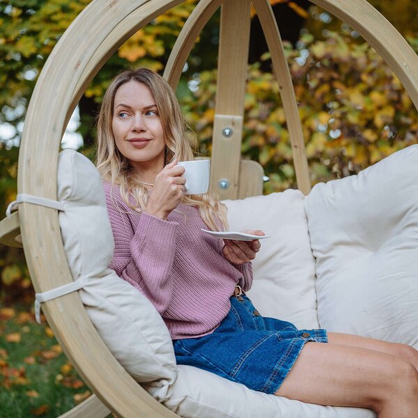 SwingPod Függőfotel Állvánnyal - Fa - 120x120x82cm