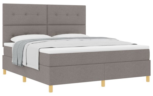 Box Spring Ágy Matraccal Taupe Super King Szövet
