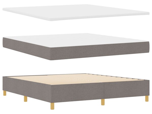 Box Spring Ágy Matraccal Taupe Super King Szövet