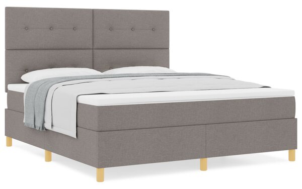 Box Spring Ágy Matraccal Taupe Super King Szövet