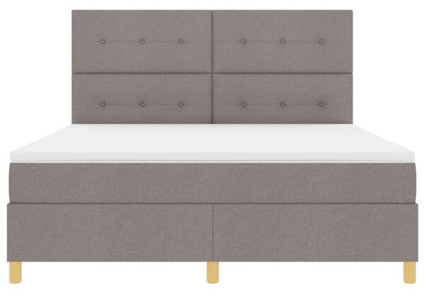 Box Spring Ágy Matraccal Taupe Super King Szövet