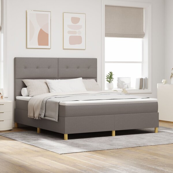 Box Spring Ágy Matraccal Taupe Super King Szövet