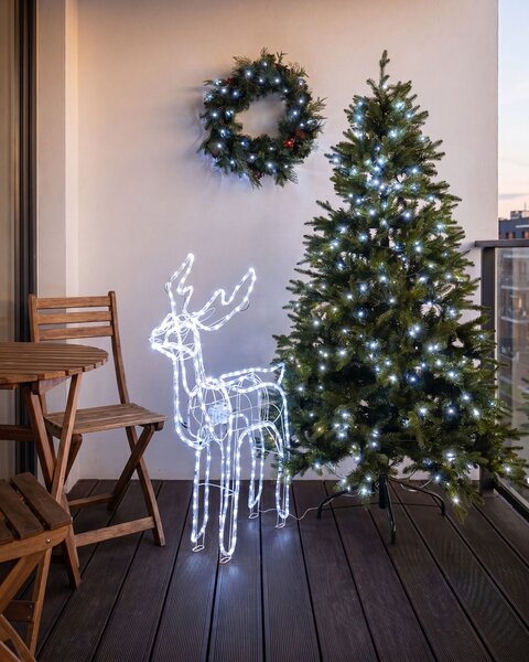Kültéri dekoráció LED INNNES 94 cm Rénszarvas Fehér
