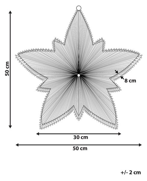 Kültéri függő dekoráció LED HOFSOS 50 cm Csillag Ezüst