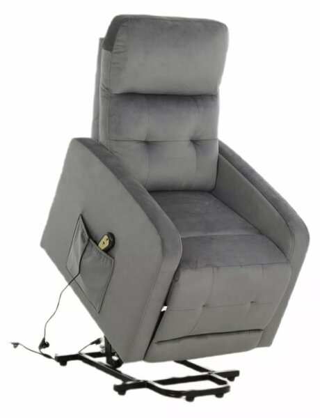 Otus II Elektromos Bársony Relax Fotel Szürke