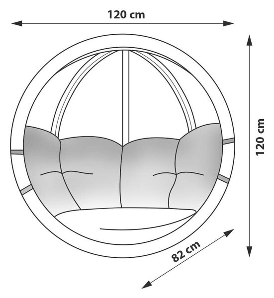 SwingPod Függőfotel - Fa - 120x120cm