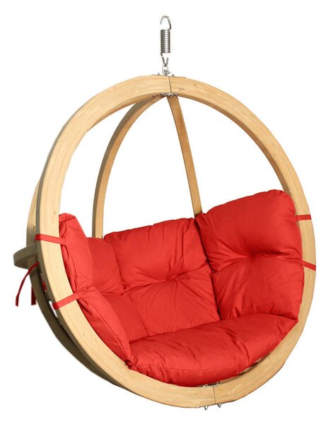 SwingPod Függőfotel - Piros Párna - 120x120cm
