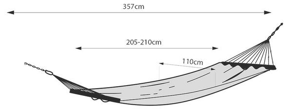 Breve Pamut Függőágy - Egyszemélyes - 210x110 cm