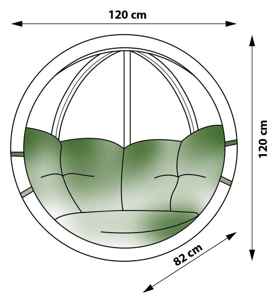 SwingPod Függőfotel - Fa - 120x120cm
