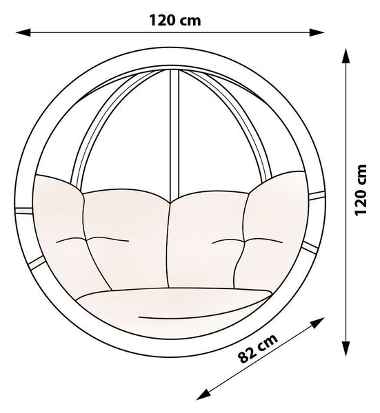 SwingPod Függőfotel - Fa - 120x120cm