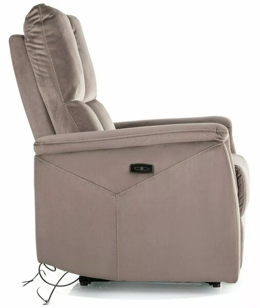 Neptun Velvet Elektromos Relax Fotel Cappuccino Bársony