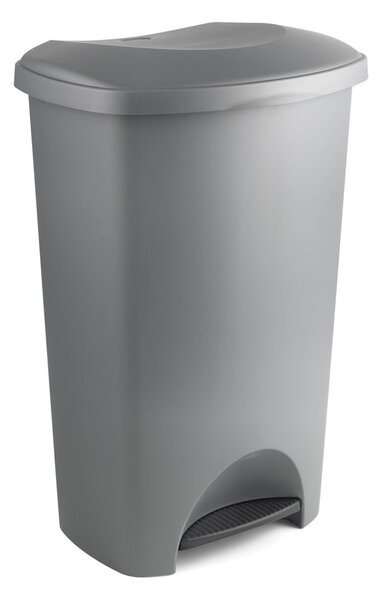 Szürke, fedeles pedálos szemetes, 41 x 33 x 62,5 cm - Addis