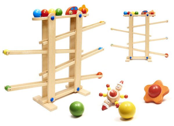 IKonka fából készült montessori Labdapálya XXL