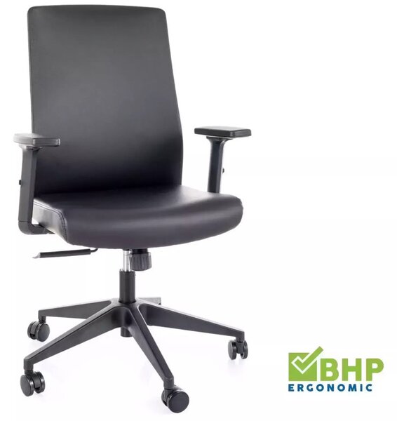 Q-085 ergonomikus forgószék fekete műbőr multiblock mechanizmussal