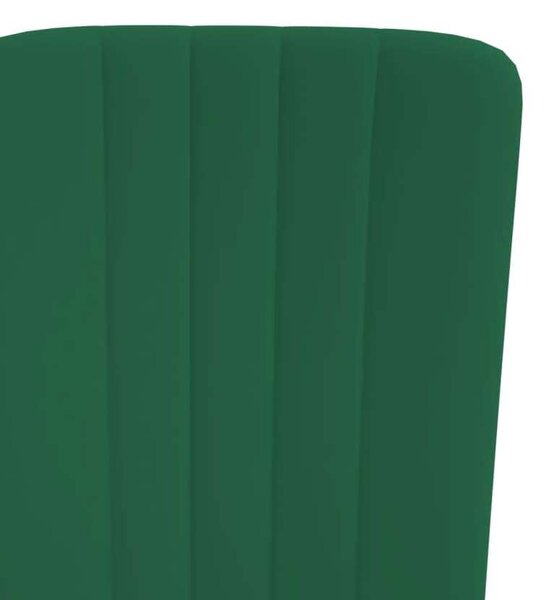 VidaXL Bársony Étkezőszék - Sötétzöld - 2 db