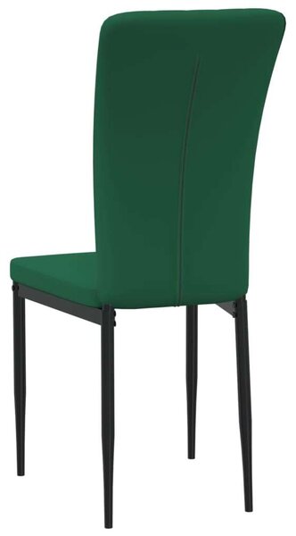 VidaXL Bársony Étkezőszék - Sötétzöld - 2 db