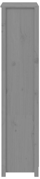 VidaXL szürke tömör fenyőfa magasszekrény 80 x 35 x 154 cm