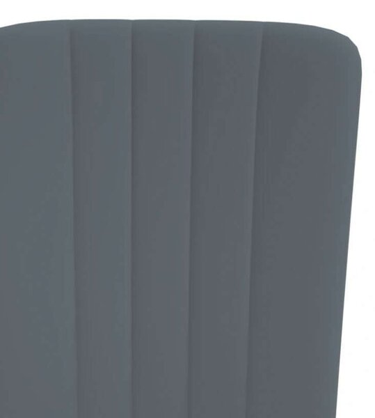 VidaXL Bársony Étkezőszék - Sötétszürke - 4 db