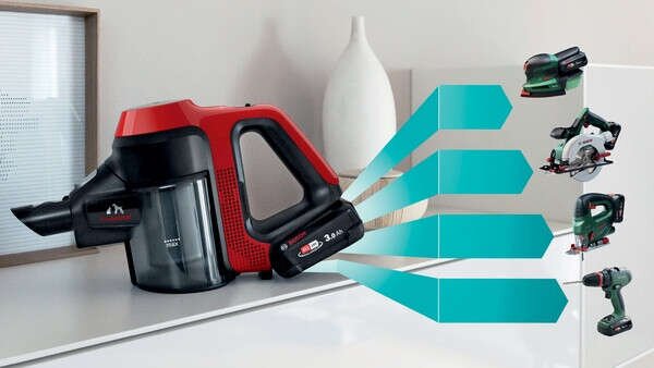 Bosch BBS711ANM vezeték nélküli álló Porszívó, Fekete-Piros