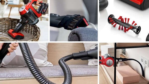 Bosch BBS711ANM vezeték nélküli álló Porszívó, Fekete-Piros