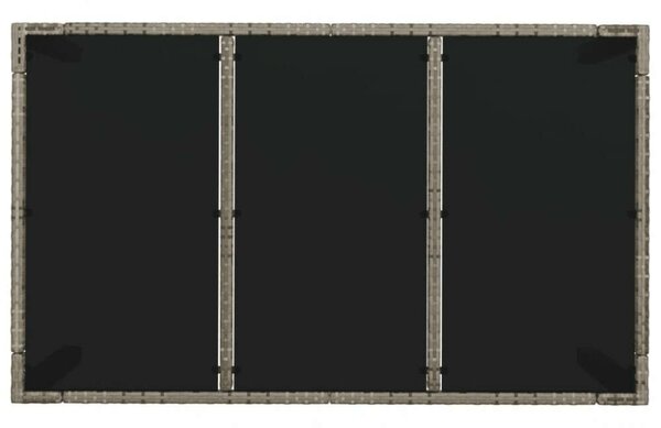 VidaXL Kerti Asztal - Polyrattan - Üveglap - 150x90 cm