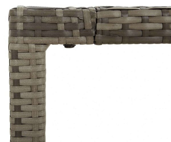 VidaXL Kerti Asztal - Polyrattan - Üveglap - 150x90 cm