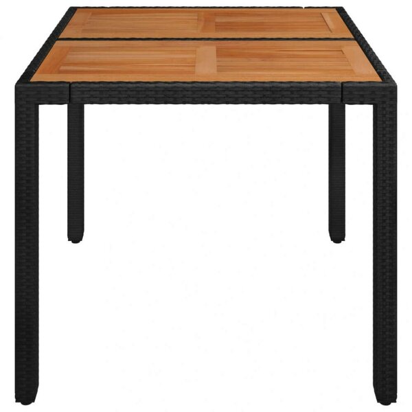 VidaXL Kertasztal - Polyrattan - Akácfa - 90x90 cm