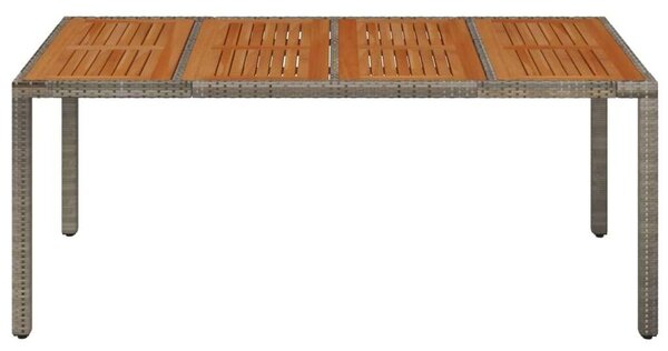 VidaXL Kertasztal - Polyrattan - Akácfa - 190x90x75 cm