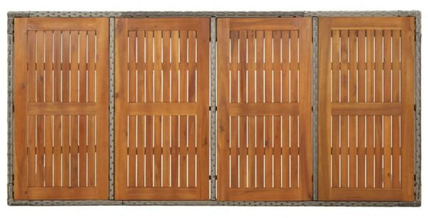 VidaXL Kertasztal - Polyrattan - Akácfa - 190x90x75 cm