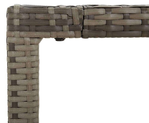 VidaXL Kertasztal - Polyrattan - Akácfa - 190x90x75 cm