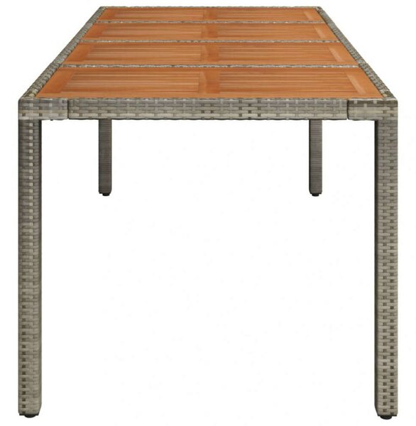VidaXL Kertasztal - Polyrattan - Akácfa - 190x90x75 cm