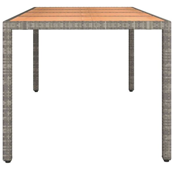 VidaXL Kerti Asztal - 190x90cm - Szürke Polyrattan