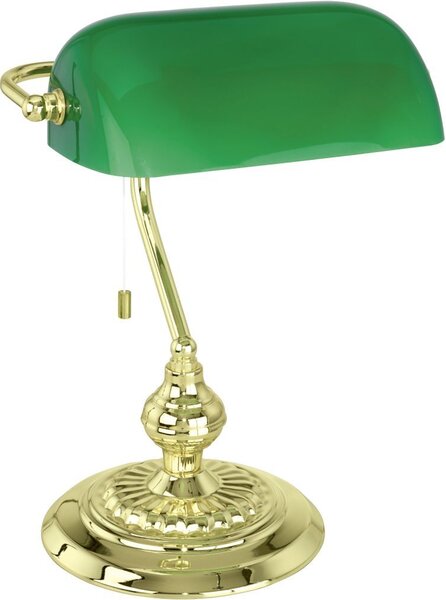 Eglo Banker asztali lámpa, zöld-arany, 1xE27 foglalattal