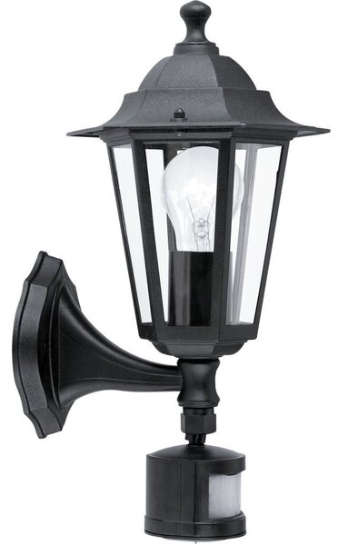 Eglo 22469 Laterna 4 kültéri szenzoros fali lámpa, 36 cm, fekete, 1xE27 foglalattal