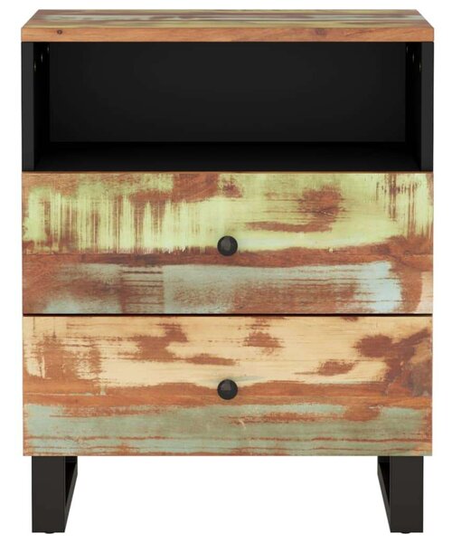VidaXL tömör újrahasznosított és szerelt fa éjjeliszekrény 50x33x62 cm