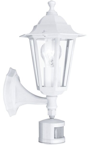 Eglo Laterna 5 kültéri szenzoros fali lámpa, 36 cm, fehér, 1xE27 foglalattal
