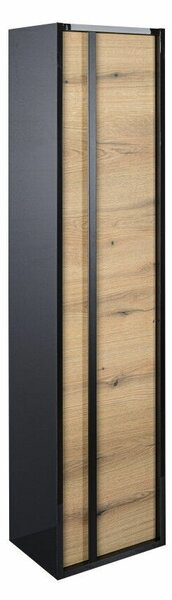 PIRAMIDA EURIDIKA OLIVA - FEKETE BETA FALI FÜGGESZTETT FÜRDŐSZOBAI ÁLLÓSZEKRÉNY - 35 X 150 X 30 CM