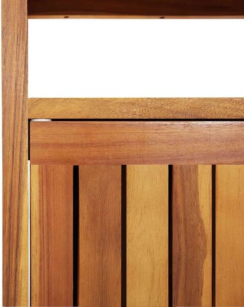 VidaXL tömör akácfa kerti tálalóasztal 80 x 35 x 75 cm