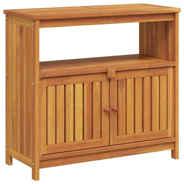 VidaXL tömör akácfa kerti tálalóasztal 80 x 35 x 75 cm