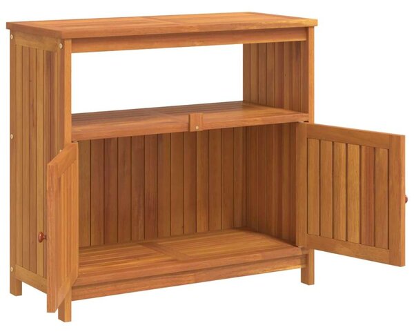 VidaXL tömör akácfa kerti tálalóasztal 80 x 35 x 75 cm