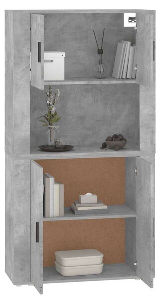 VidaXL Fa Szekrény - Beton Szürke - 160x33x70cm