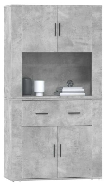 VidaXL Fa Szekrény - Beton Szürke - 160x80x33 cm