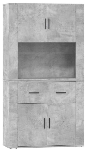 VidaXL Fa Szekrény - Beton Szürke - 160x80x33 cm